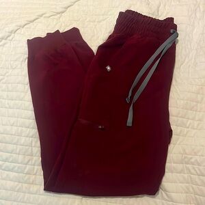 Maroon figs jogger scrubs